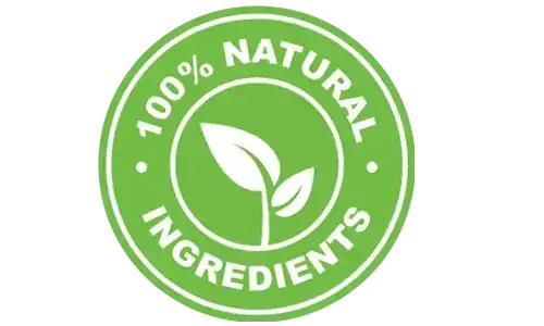 Provided asset badge stating 100 percent natural ingredients